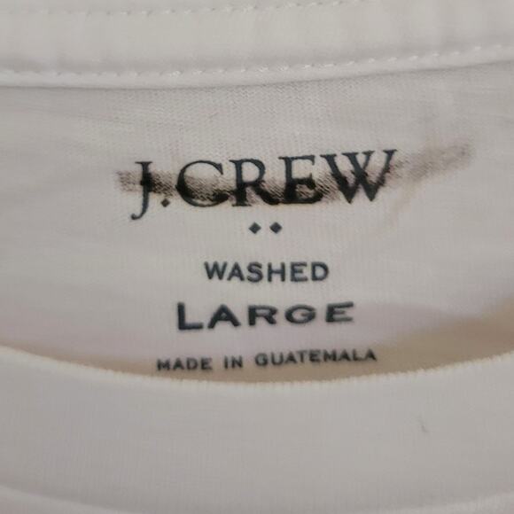 J. Crew Men's 100% Cotton White T-Shirt L - Picture 2 of 4